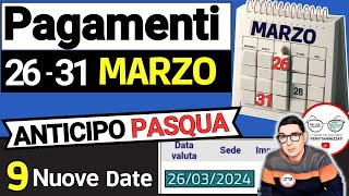 Inps PAGA 26  31 MARZO ⚠️ ANTICIPO DATE PAGAMENTI PASQUA ADI ASSEGNO UNICO PENSIONI NASPI BONUS SFL [upl. by Aisel402]