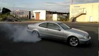 Mercedes CLK burnout V6 engine 220PS [upl. by Wilson]