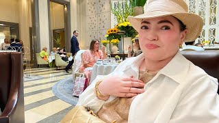 AFTERNOON TEA AT THE FIVE STAR CORINTHIA HOTEL WITH MY FAVES [upl. by Healion]