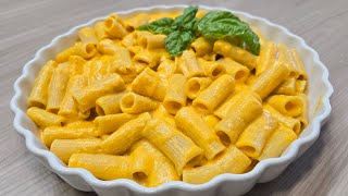 RIGATONI CON CREMA DI PEPERONI  Pasta con peperoni cremosi buonissima delicata facile e veloce [upl. by Enelrae618]