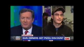 Piers Morgan Attacks Pizzeria Owner For Gun Promotion I Hope It Fails Miserably [upl. by Eustazio]