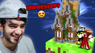 Impressing Queen Jasmine in ONE BLOCK Minecraft😜 [upl. by Reilly]