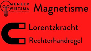 Natuurkunde uitleg Magnetisme 4b Lorentzkracht en rechter hand regel [upl. by Itsuj]