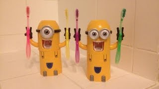 Minions Toothpaste Dispenser  Try out [upl. by Sarilda]