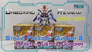 UNBOXREVIEW QMSV mini  Strike Freedom Gundam amp Infinite Justice Gundam กล่องสุ่มน่าเก็บ [upl. by Nelrah557]