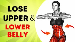 30Min Standing Stomach Workout Lose Upper Belly And Lower Belly Fat  HANGING BELLY FAT Exercises [upl. by Yeldah]