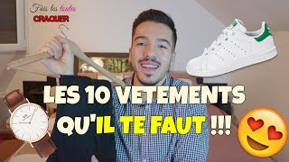 TOP 10 VÊTEMENTS basiques INDISPENSABLES  Tuto stylemode HOMME [upl. by Nuris]