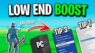 How To BOOST FPS In Fortnite ✅ LowEnd PCLaptop [upl. by Ylera]