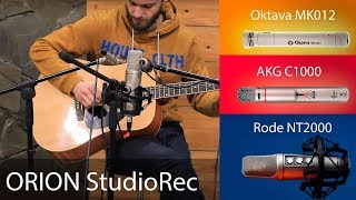 Rode NT2000 AKG C1000 Oktava MK012 Mic test on acoustic guitar Cardioid [upl. by Allegna]