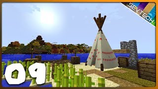 Minecraft SevTech Ages  FIRST TIPI SLEEP  Ep 09 [upl. by Leik]