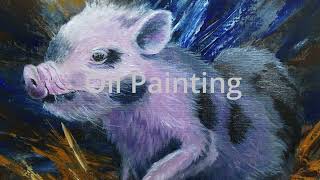 Lucky Piglet Oil Painting  Oil Painting with Sennelier Rive Gauche [upl. by Louisa]