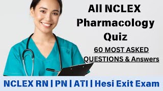 60 NCLEX PHARMACOLOGY question you need to know for EXAM  Pharmacology Questions You Need to Know [upl. by Nerag]