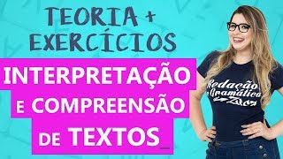 INTERPRETAÇÃO E COMPREENSÃO DE TEXTOS  com EXERCÍCIOS  Profa Pamba [upl. by Damian]