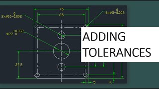 Lect 111 Creating Tolerancing in AutoCAD  Adding Tolerances [upl. by Aleek132]