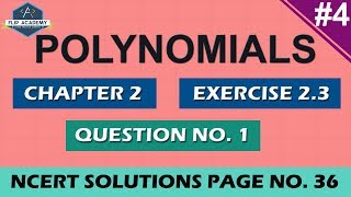 Polynomials Ex 23 Q1 NCERT Solutions Class 10th Maths [upl. by Rubie]