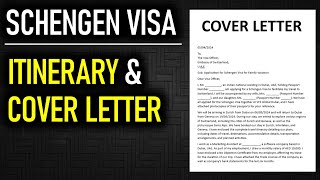 How to write Cover Letter amp Itinerary for Schengen Visa application [upl. by Aniahs42]