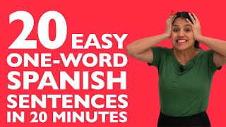 Learn Spanish in 20 minutes 20 easy Spanish sentences you need to know [upl. by Ehgit484]