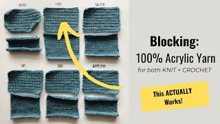 How to Block 100 Acrylic Yarn  The Best Way for Knit  Crochet [upl. by Asilehs119]