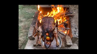 2 nights debris village camp and spit roast duck [upl. by Ylim917]