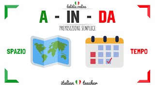 A IN DA  PREPOSIZIONI SEMPLICI with examples  Grammar  Italian for Beginners [upl. by Kristine]