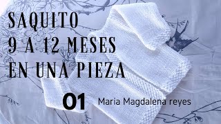 Cómo tejer Saquito  En una sola pieza 9 a 12 meses N°1🌺🌺🌺modomagda tejidos [upl. by Leopoldine]