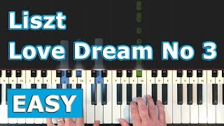 Liszt  Liebestraum No 3 Love Dream  EASY Piano Tutorial [upl. by Cybill]