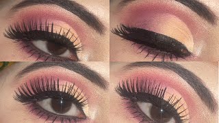 How to create simple pinkish eye makeup tutorial [upl. by Maggi845]