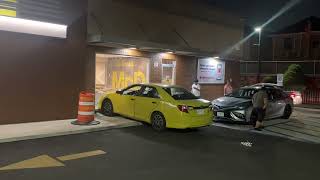 Car CRASHES through McDonalds Restaurant dining room window [upl. by Anyrtak]