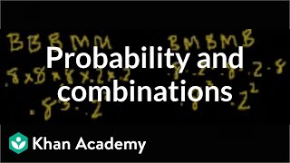 Probability and combinations part 2  Probability and Statistics  Khan Academy [upl. by Ainegue]