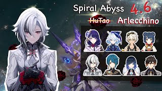 ❌HuTao ✔️Arlecchino Spiral Abyss 46 [upl. by Rabbaj]