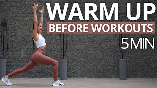 WARM UP EXERCISES BEFORE WORKOUT  Full Body Warm Up Routine  5 Min  Beginner Friendly  No Jumps [upl. by Cosetta956]