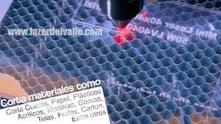 Mini laser de corte y grabado industrial 40x40 con tubos de 50W [upl. by Margarete]