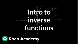 Introduction to function inverses  Functions and their graphs  Algebra II  Khan Academy [upl. by Itagaki294]