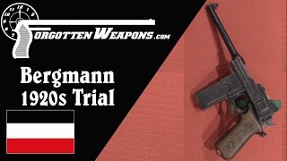 Bergmann 1920s Experimental Military Trials Pistol [upl. by Dolores]