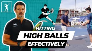 How To Hit HIGH Balls In Tennis  Backhand Guide [upl. by Jerrie]