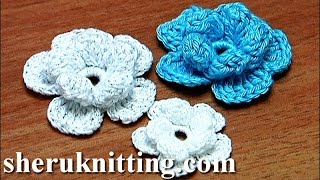 Crochet Layered Flower Tutorial [upl. by Ellinet]