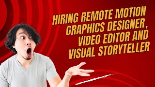 Remote Motion Graphics Designer Video Editor and Visual Storyteller job at IDF [upl. by Etnod189]