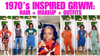 1970s INSPIRED GET READY WITH ME  HAIR MAKEUP and OUTFITS [upl. by Madelon]