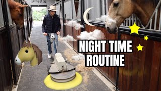 RAINY NIGHT TIME ROUTINE AT OUR STABLES [upl. by Esilehc]