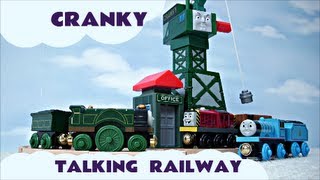 Wooden Railway Interactive Thomas The Tank Engine Talking Cranky The Crane [upl. by Peppie202]