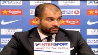 Pep Guardiola  Rueda de Prensa  Barcelona vs Real Madrid 50  Lunes 29 Nov 2010 [upl. by Kimon]