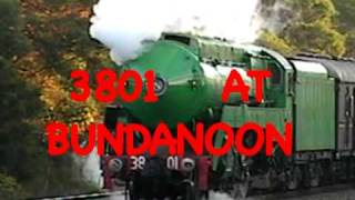 3801 STEAM TRAIN AT BUNDANOON AUSTRALIA NSW [upl. by Aynad218]