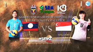 Singapore VS Lao Full match Mens Volleyball SEA V League 2024 [upl. by Gnouhp]