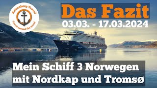 NORWEGEN MIT MEINSCHIFF 3  UNSER FAZIT [upl. by Ashman]