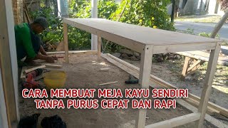 membuat meja tanpa purusTUKANG KAYU kreatiftukangkayu mejakayutable [upl. by Granville866]