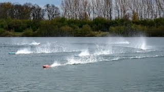 7 PIECES RC ELECTRIC POWERBOATS RACE SPEEDBOAT RACE  Powerboat Meeting Edderitz 2016 [upl. by Larrie]