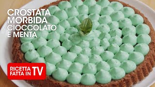 CROSTATA MORBIDA CIOCCOLATO E MENTA di Benedetta Rossi  Ricetta TV Fatto in Casa per Voi [upl. by Tenn]