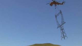 Its a Bird Its a Plane Its a Tower Skycrane Construction on BPAs New 500kV Transmission Line [upl. by Leonore]