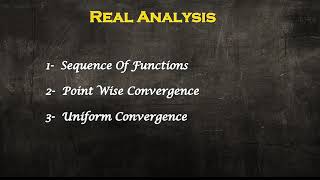 Point Wise amp Uniform Convergence of sequence of Functions [upl. by Netsrak212]