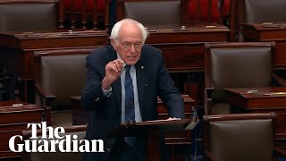 Bernie Sanders denounces war criminal Benjamin Netanyahus US Congress address [upl. by Tegan301]